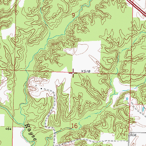 Topographic Map of WUID-FM (Woodlawn), IL