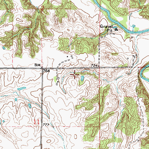 Topographic Map of WYZZ-TV (Bloomington), IL