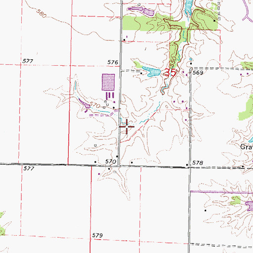 Topographic Map of WCFN-TV (Springfield), IL