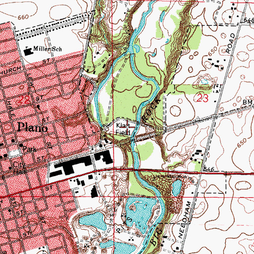 Topographic Map of Klatt Field, IL