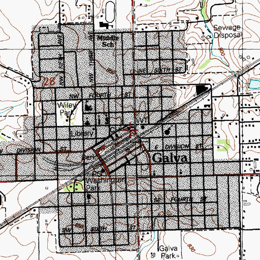 Topographic Map of Galva, IL
