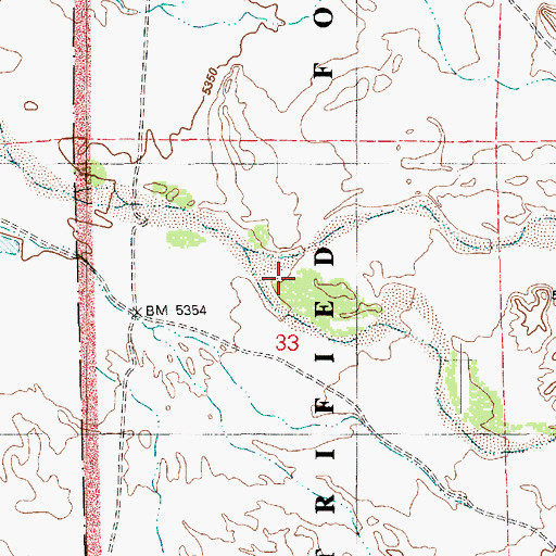 Topographic Map of East Fork Dry Creek, AZ