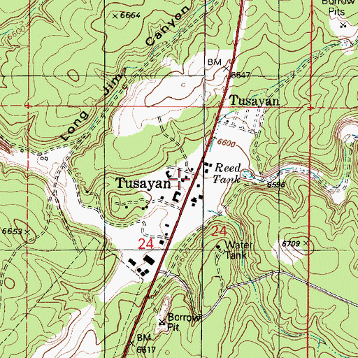 Topographic Map of Tusayan, AZ