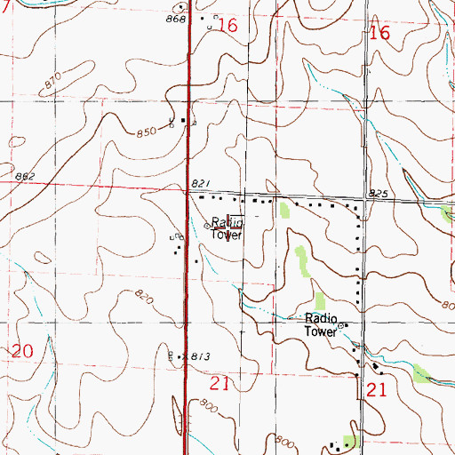 Topographic Map of WGLC-AM (Mendota), IL