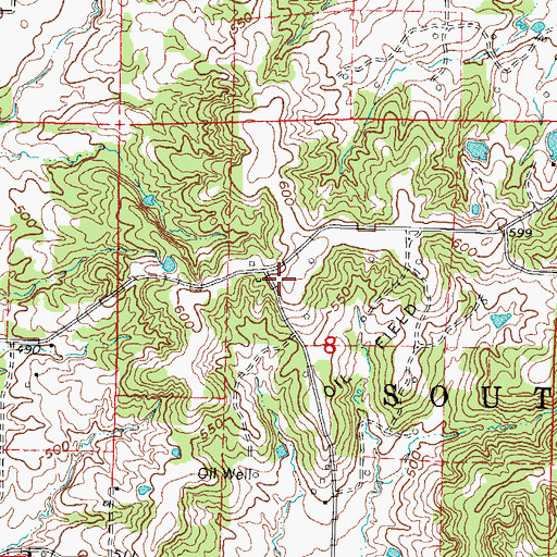 Topographic Map of WQRL-FM (Benton), IL