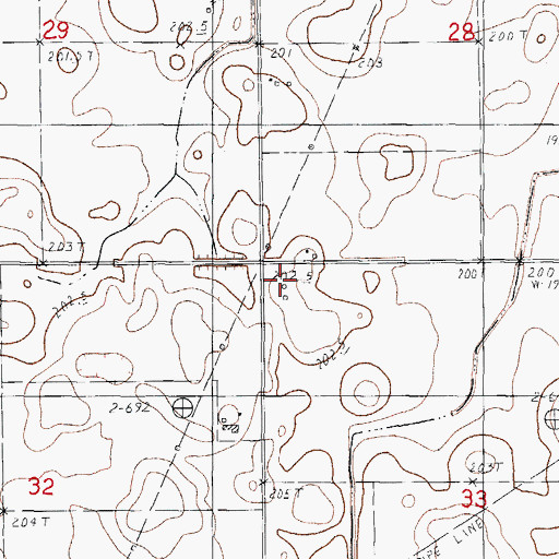 Topographic Map of WKDL-FM (Dwight), IL