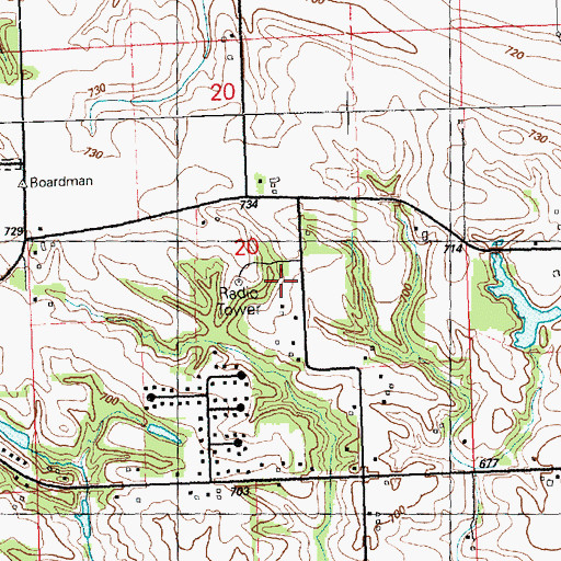 Topographic Map of WLLR-FM (East Moline), IL
