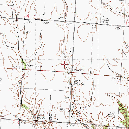 Topographic Map of WZXT-FM (Farmington), IL