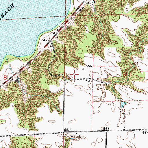 Topographic Map of WRVY-FM (Henry), IL