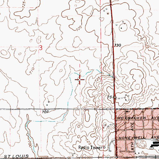 Topographic Map of WHPO-FM (Hoopeston), IL