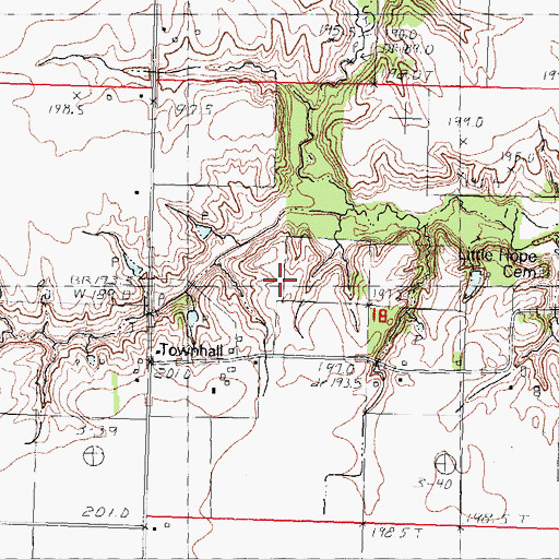 Topographic Map of WYMG-FM (Jacksonville), IL