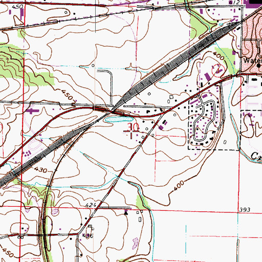 Topographic Map of WRBT-FM (Mount Carmel), IL