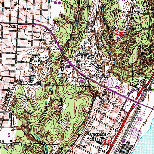 Topographic Map of WBGE-FM (Peoria), IL