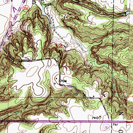 Topographic Map of WSWT-FM (Peoria), IL