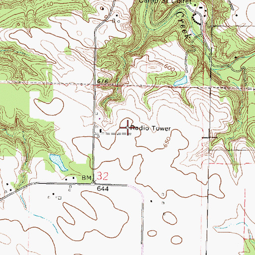 Topographic Map of WLRZ-FM (Peru), IL