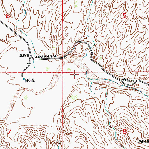 Topographic Map of Aravaipa Canyon, AZ