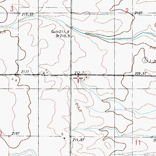 Topographic Map of WEJT-FM (Shelbyville), IL