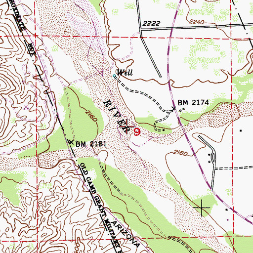 Topographic Map of Aravaipa Creek, AZ