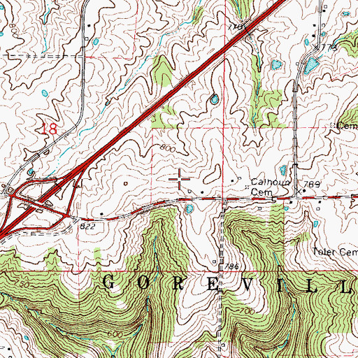 Topographic Map of WTCT-TV (Marion), IL