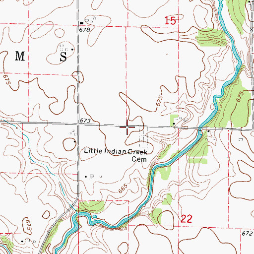 Topographic Map of Township of Adams, IL