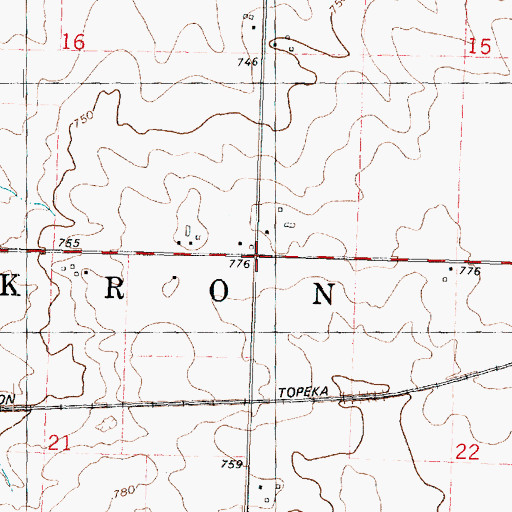 Topographic Map of Township of Akron, IL