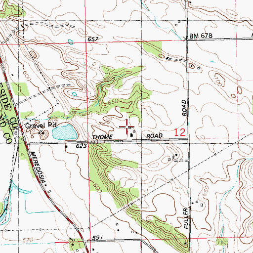 Topographic Map of Township of Albany, IL