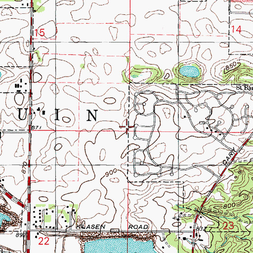 Topographic Map of Township of Algonquin, IL