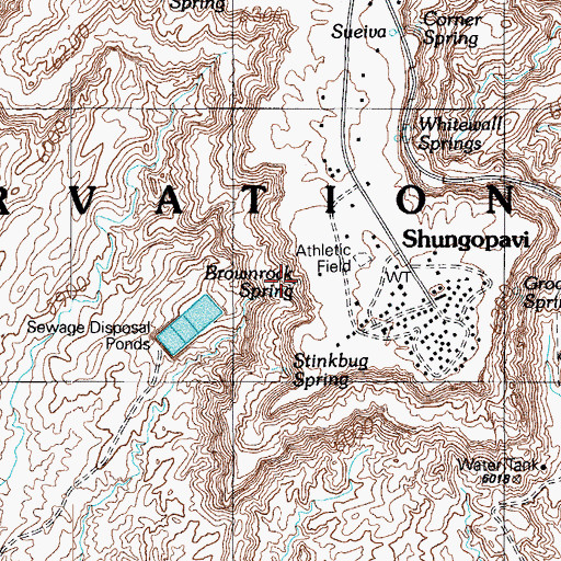 Topographic Map of Brownrock Spring, AZ