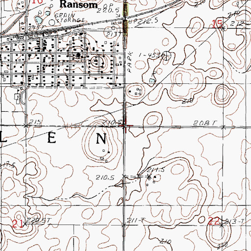 Topographic Map of Township of Allen, IL