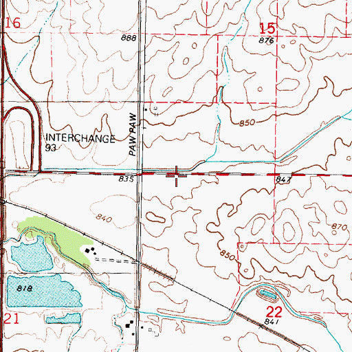 Topographic Map of Township of Alto, IL