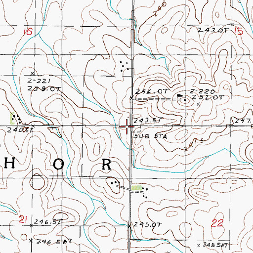 Topographic Map of Township of Anchor, IL