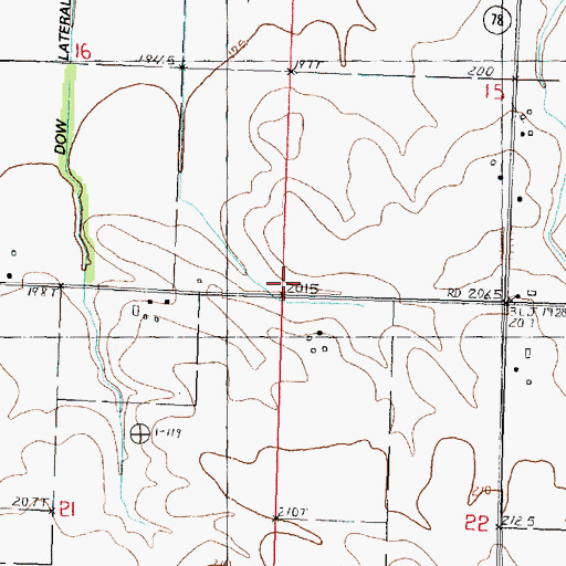 Topographic Map of Township of Annawan, IL