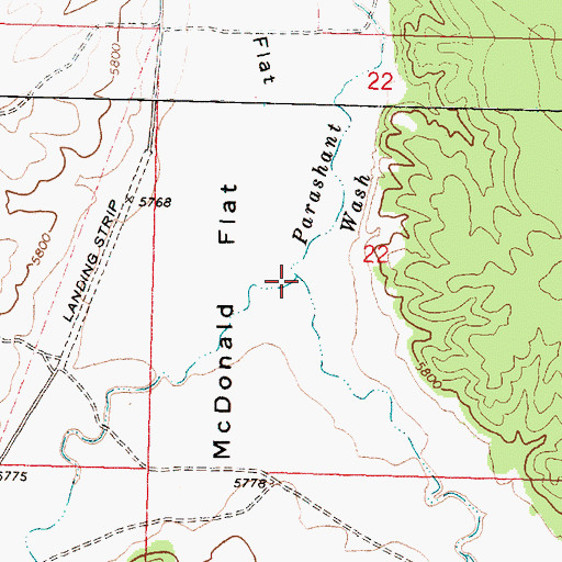 Topographic Map of East Fork Parashant Wash, AZ