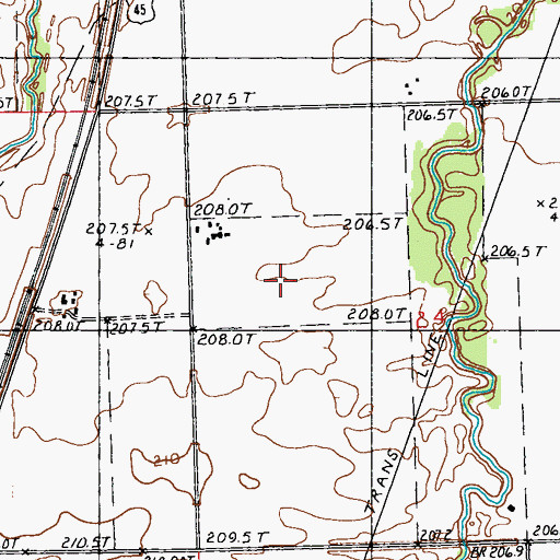 Topographic Map of Township of Artesia, IL