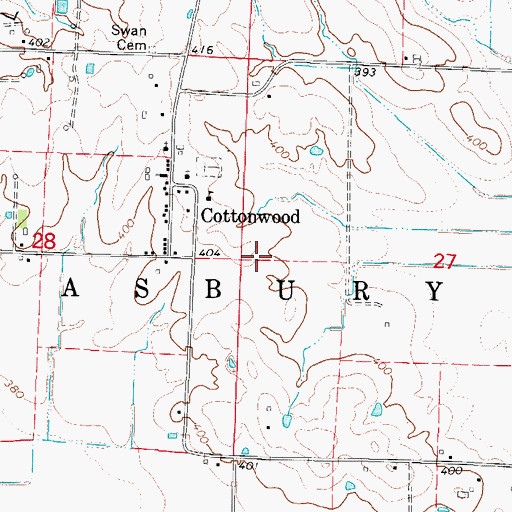 Topographic Map of Township of Asbury, IL