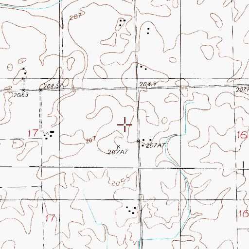 Topographic Map of Township of Ash Grove, IL