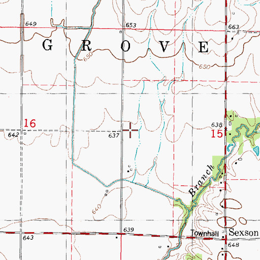 Topographic Map of Township of Ash Grove, IL