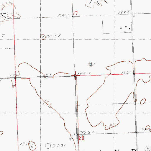Topographic Map of Township of Ashland, IL