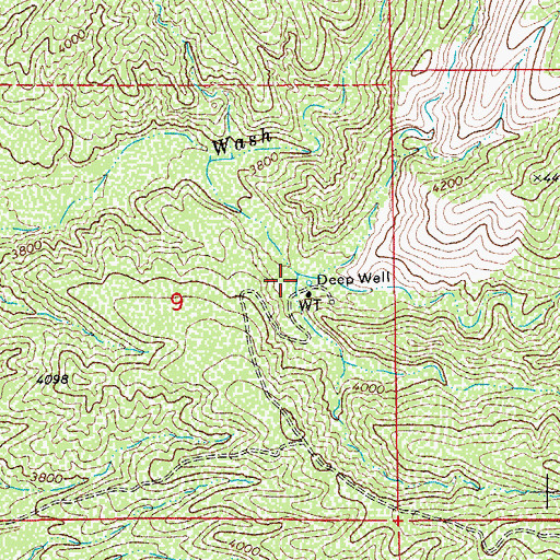 Topographic Map of Deep Well, AZ