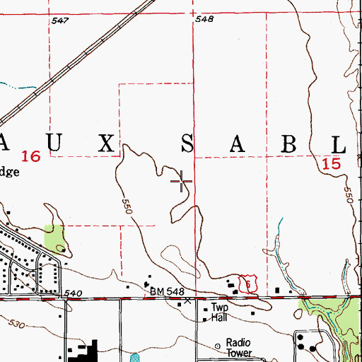 Topographic Map of Township of Aux Sable, IL