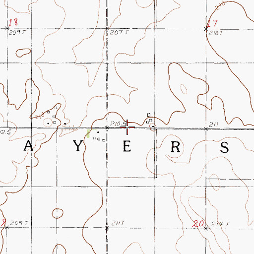 Topographic Map of Township of Ayers, IL