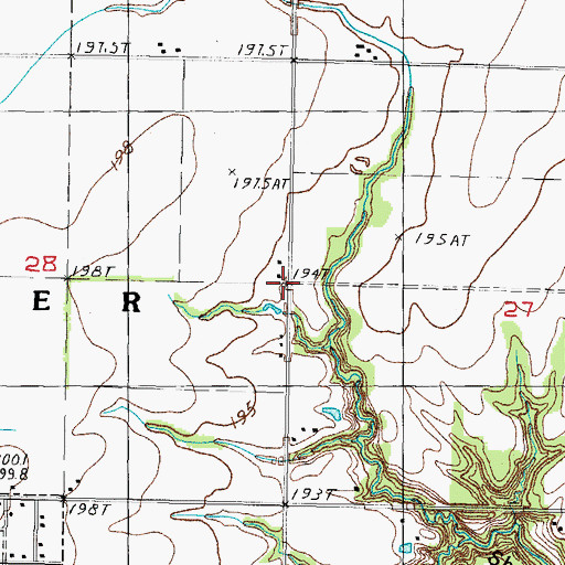 Topographic Map of Township of Banner, IL