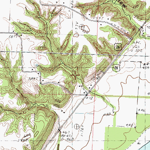Topographic Map of Township of Banner, IL