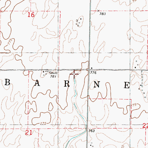 Topographic Map of Township of Barnett, IL