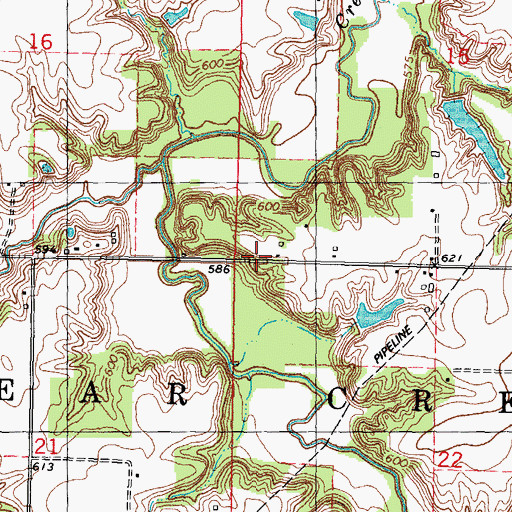 Topographic Map of Township of Bear Creek, IL