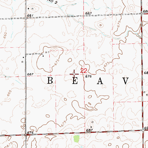 Topographic Map of Township of Beaver, IL