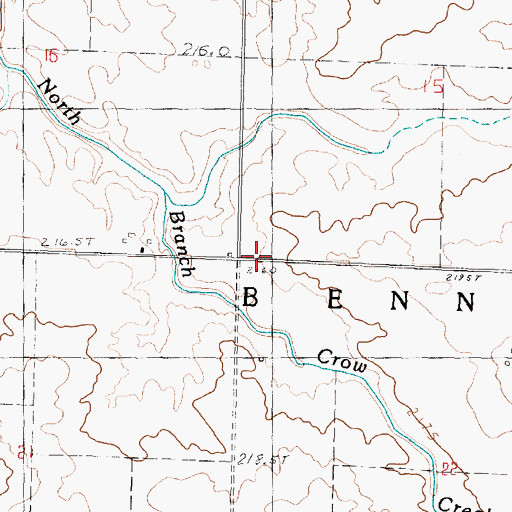 Topographic Map of Township of Bennington, IL