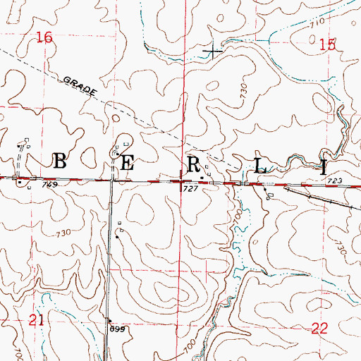 Topographic Map of Township of Berlin, IL