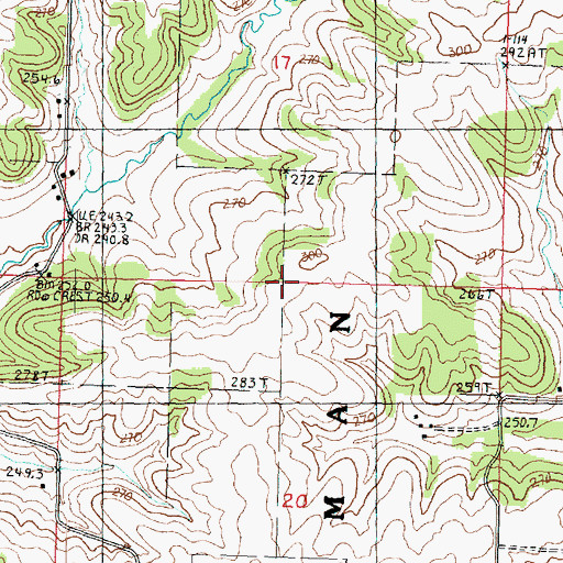 Topographic Map of Township of Berreman, IL