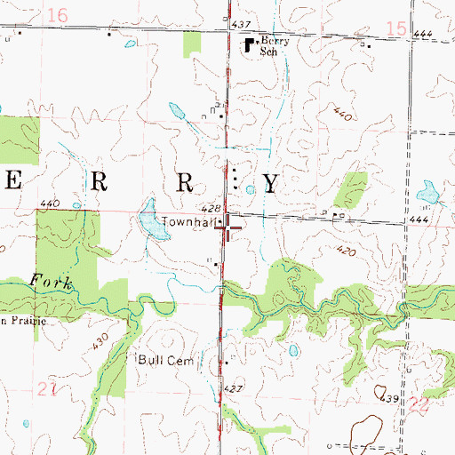 Topographic Map of Township of Berry, IL
